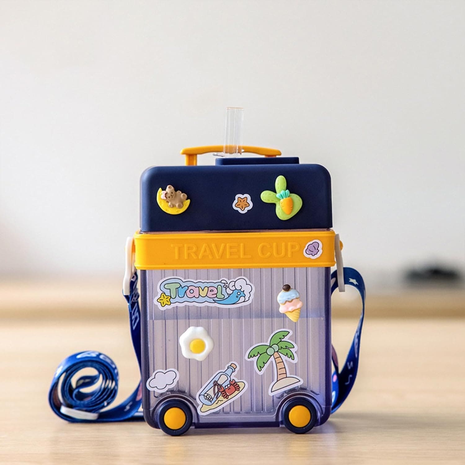 Briefcase Travel Cup, 450ml Plastic Water Cup with Straw Briefcase Shape Kids Water Bottle, Portable Drinking Cup for Girls Boys School, Easy to Carry Sports Bottles for Girls and Boys Briefcase Travel Cup, 450ml Plastic Water Cup with Straw Briefcase Shape Kids Water Bottle, Portable Drinking Cup for Girls Boys School, Easy to Carry Sports Bottles for Girls and Boys